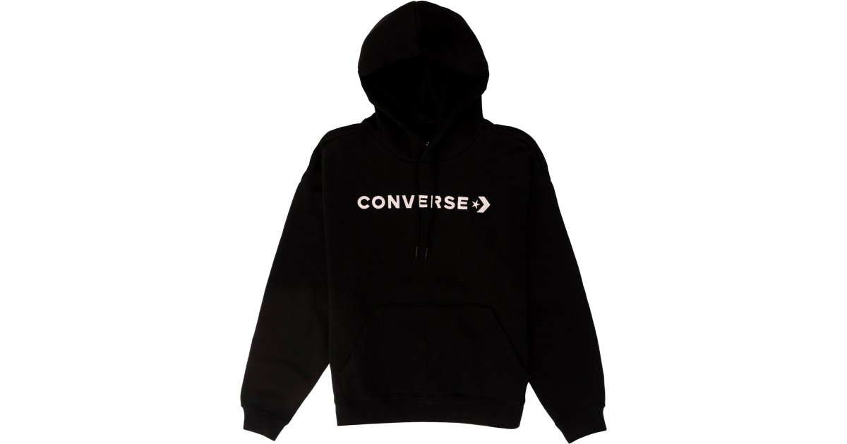 Sweatshirt Converse Strip Wordmark Oversized Svart | 10024372-a01-001, 1