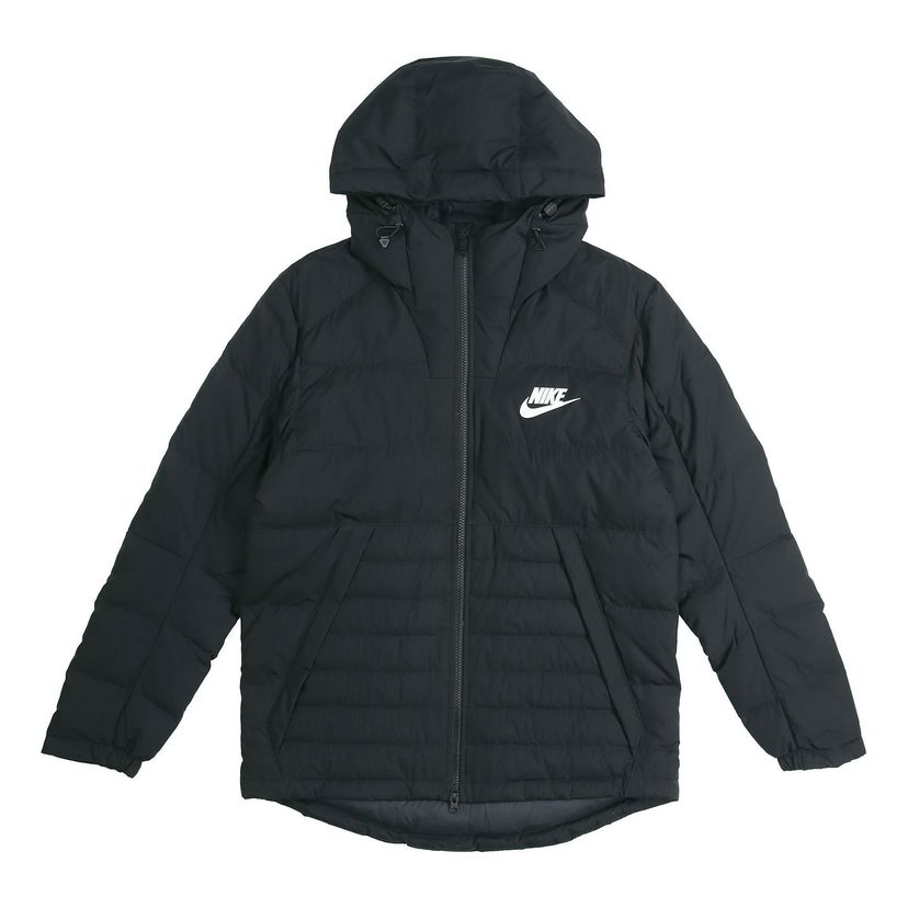 Pufferjacka Nike Hooded Down Jacket Svart | AJ7947-010