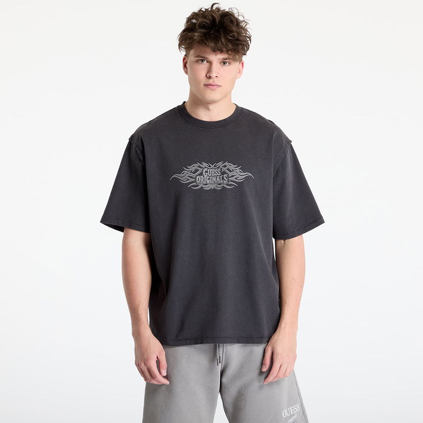 T-shirt GUESS GUESS Originals Eco Heavyweight Tee Svart | M5RI67KCCM1-JBLK