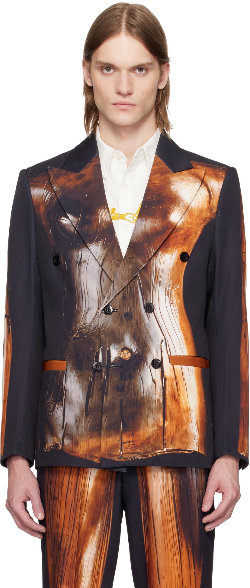 Jacka KidSuper KidSuper Mannequin Figure Double-Breasted Blazer Svart | SS25-SUT-10
