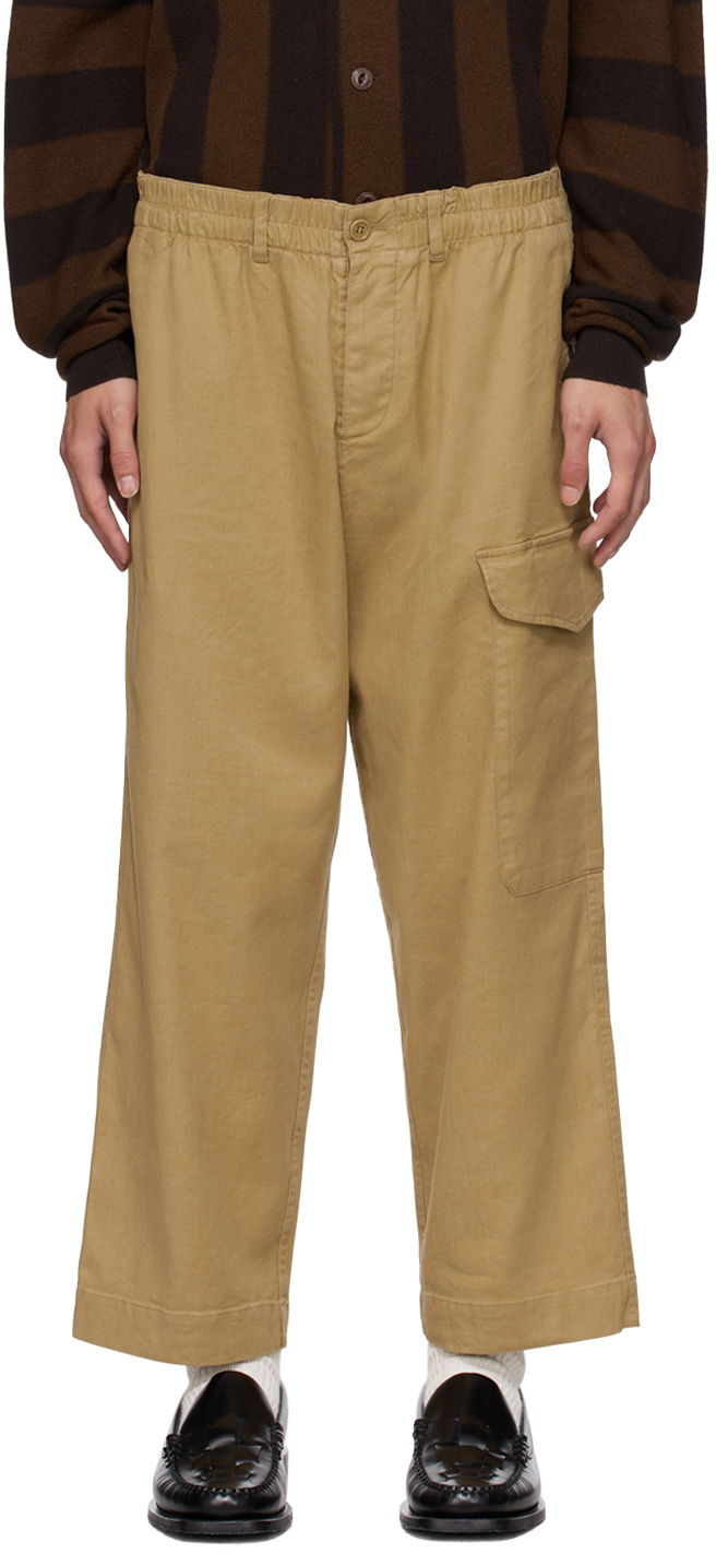 Cargo byxor YMC YMC Military Cargo Pants Beige | P4VAI