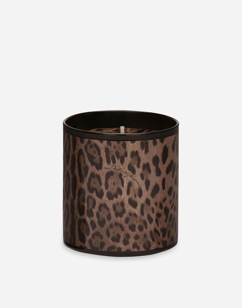 Ljus Dolce & Gabbana Dolce & Gabbana Patchouli Leopard Print Glass Candle Brun | TCC159TCAG3UL026