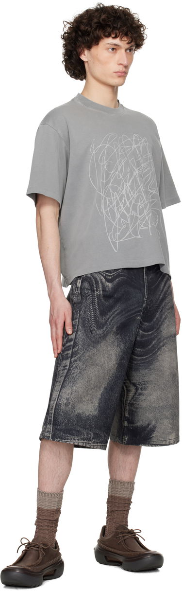 Shorts Camper Camperlab Trompe-L'œil Denim Shorts Blå | AU00007-003, 3