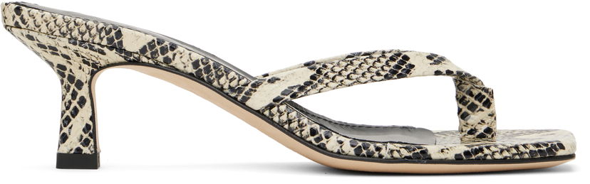 Tillbehör Aeyde Aeyde Wilma Leather Toe-Post Heeled Sandals Beige | A11-HS-LESS55CI72-SS25-100-043