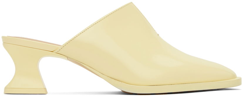 Sneakers och skor Bottega Veneta Cha-Cha Sculpted Heel Mules Gul | 787035 V4BO0