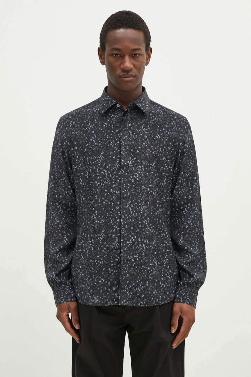 Skjorta Paul Smith Paul Smith Slim Fit Shirt with Classic Collar Svart | M1R.656U.P02579