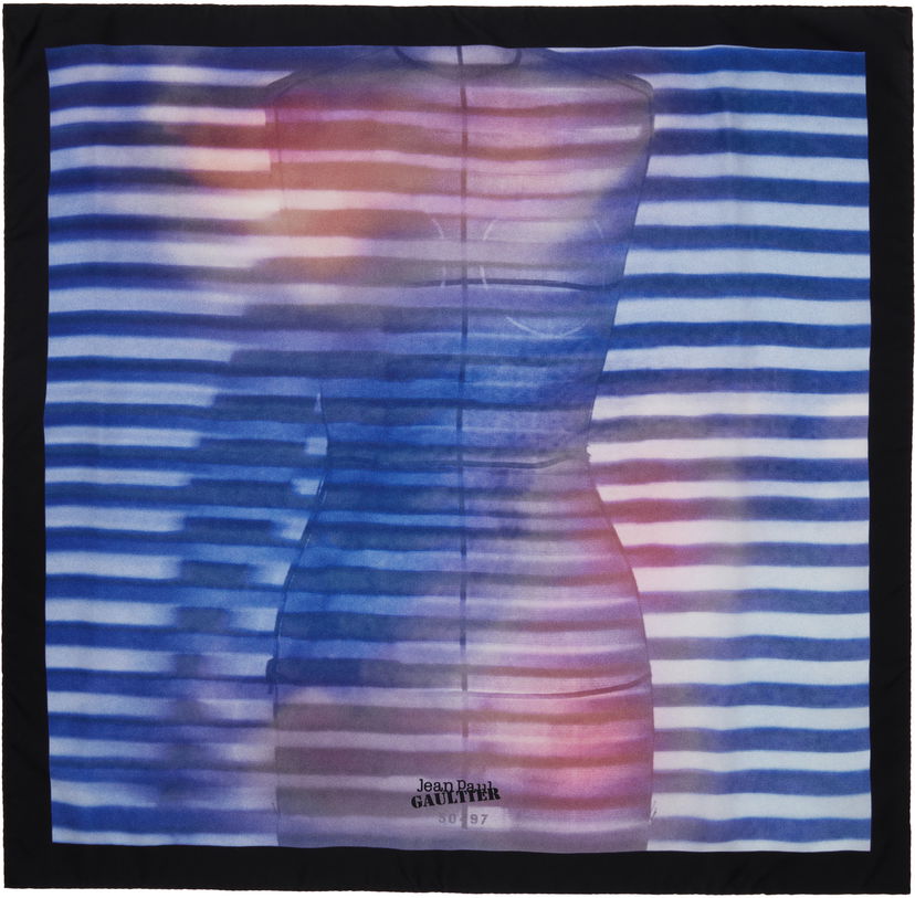 Halsduk Jean Paul Gaultier Jean Paul Gaultier 'The Air' Silk Scarf Blå | 25/03-U-AC023-W027-565034