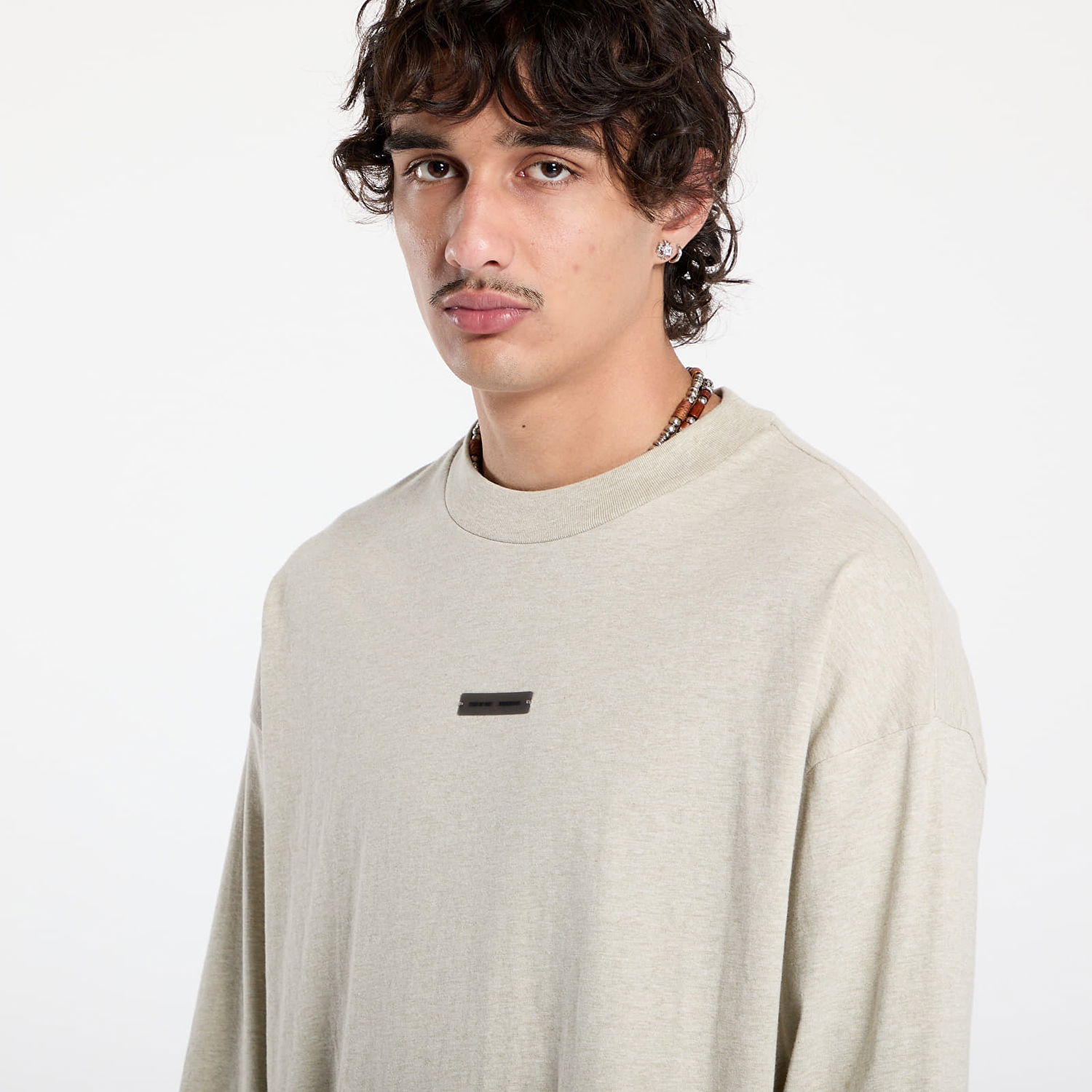 T-shirt Fear of God Fear of God Essentials Classic Long Sleeve T-Shirt Beige | 125SP254202F-969, 1