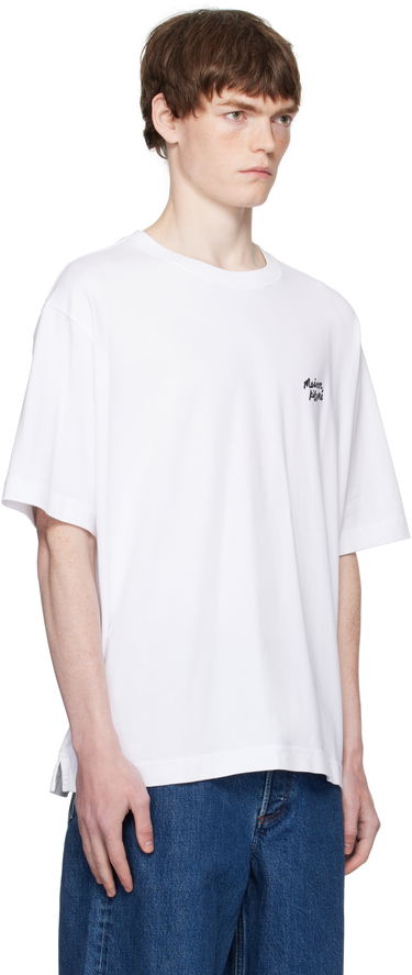 T-shirt MAISON KITSUNÉ Maison Kitsuné Handwriting Oversized T-Shirt Vit | PM00110KJ0119, 1