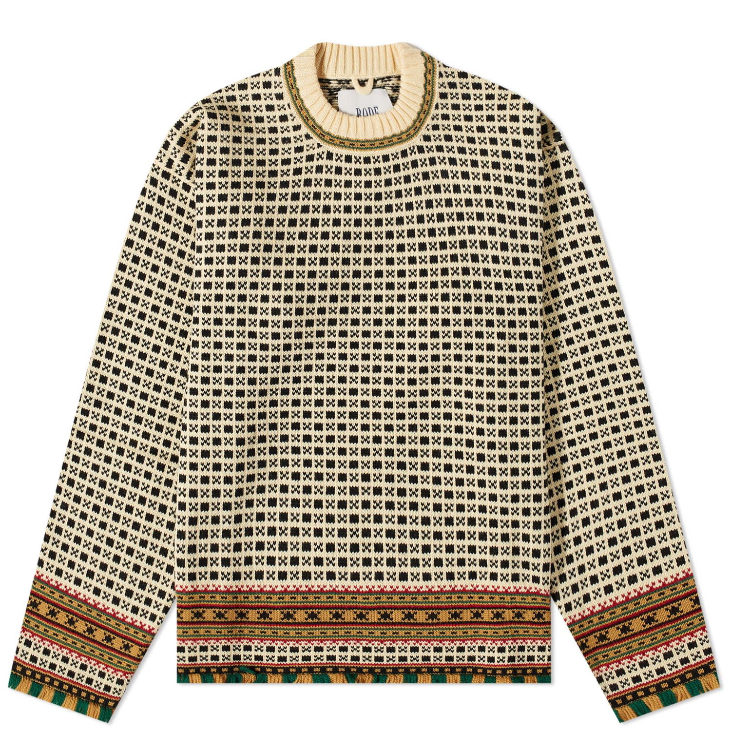 Sweater Bode Talsi Crew Knit Brun | MRF22KT006-MLT, 0