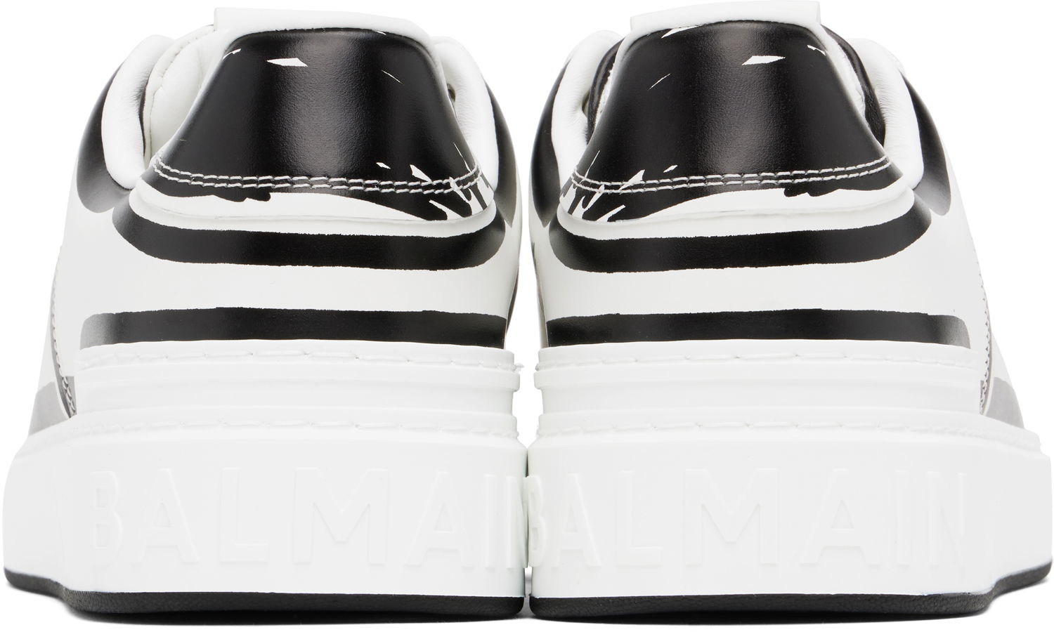 Sneakers och skor Balmain Balmain B-Court Printed Calfskin Vit | EM1VI288LCLP, 1