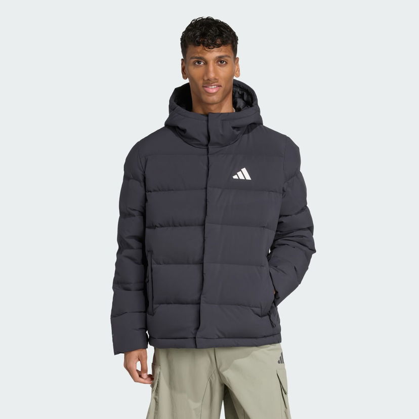Pufferjacka adidas Performance Helionic CLIMAWARM Hooded Down Puffer Jacket Svart | JN2099