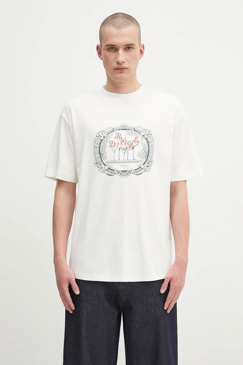 T-shirt Drôle de Monsieur Drôle de Monsieur Le Tshirt Plateau Graphic T-Shirt Vit | H.TS255.CO002