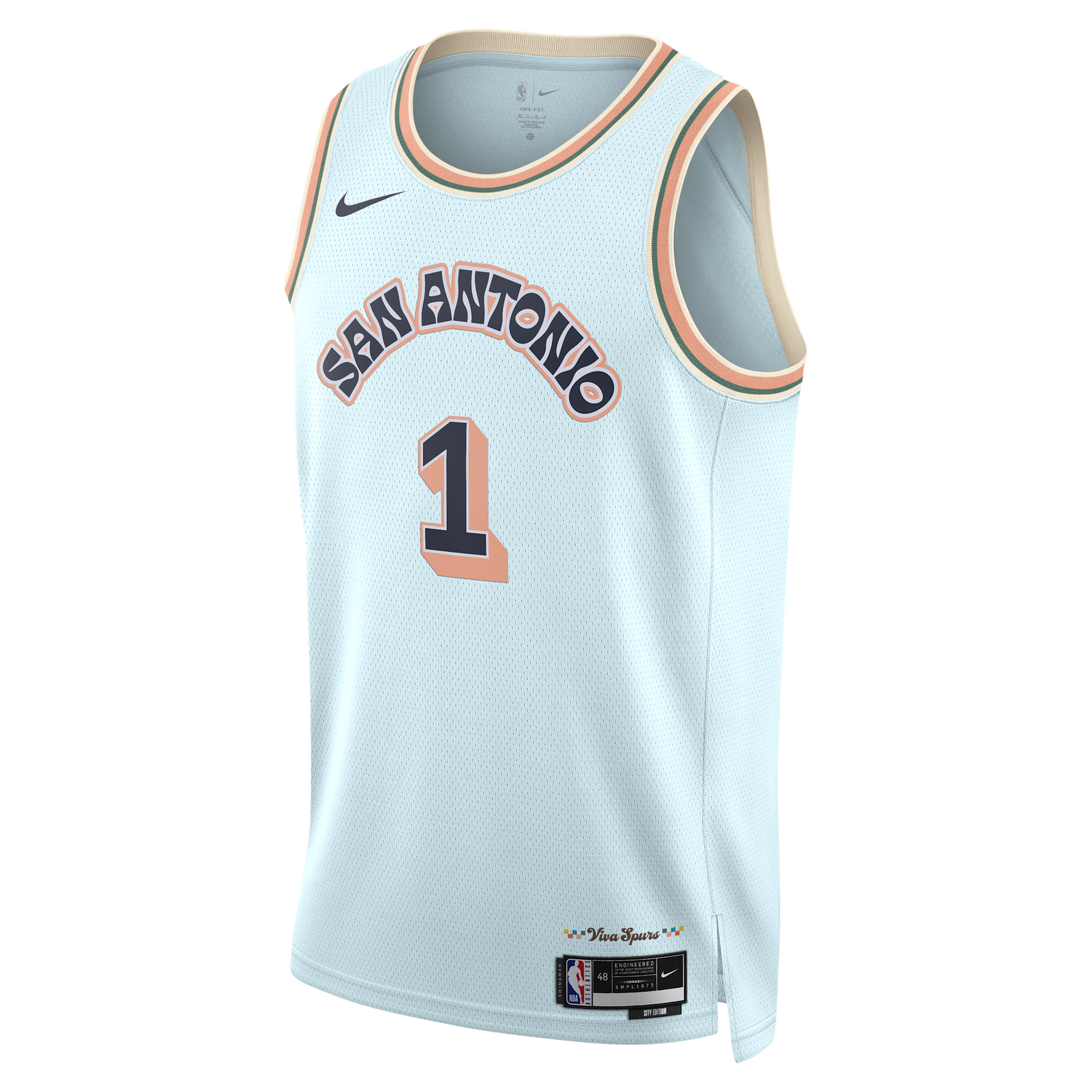Jersey Nike Dri-FIT NBA Swingman Victor Wembanyama San Antonio Spurs City Edition 2024/25 Jersey Blå | FQ4360-474, 0