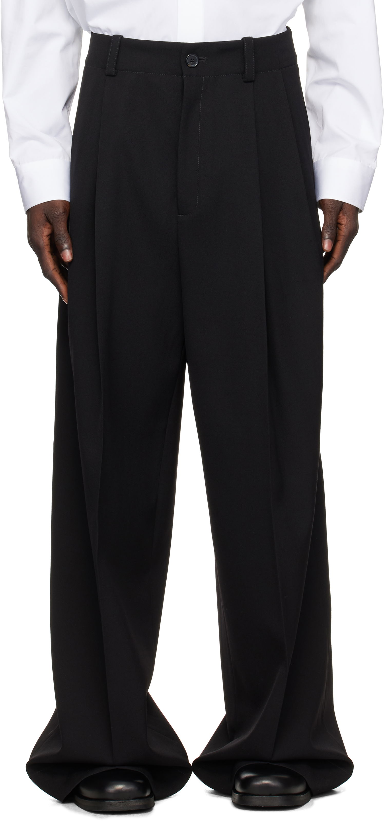 Byxor Off-White Wool Tailored Trousers Svart | OMCA24BF24FAB0021010, 0