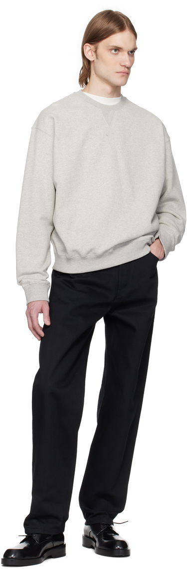 Sweater Jil Sander Jil Sander Embroidered Logo Sweatshirt Grå | J47GU0128_J20010, 3