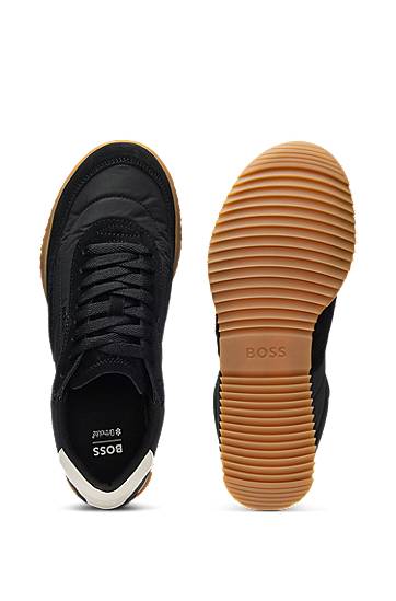 Kläder och accessoarer BOSS Fabric and Suede Low-Tops Svart | 50542185, 1