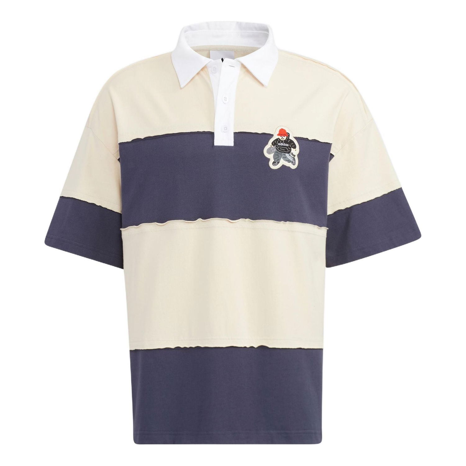 Polotröja adidas Originals CHARR Short Sleeve Polo Shirt Beige | HR3467, 0
