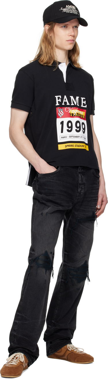 Jeans AMIRI AMIRI Leather Straight MX1 Jeans Svart | AMDNGH1086, 3