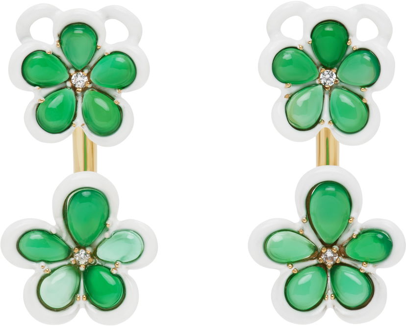 Örhängen Bottega Veneta Bottega Veneta Flower Drop Earrings Grön | 804879 V4S71