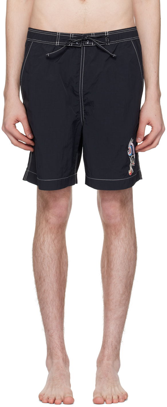 Badkläder ISABEL MARANT Embroidered Swim Shorts Svart | 24EMB0009HA-B2P04H