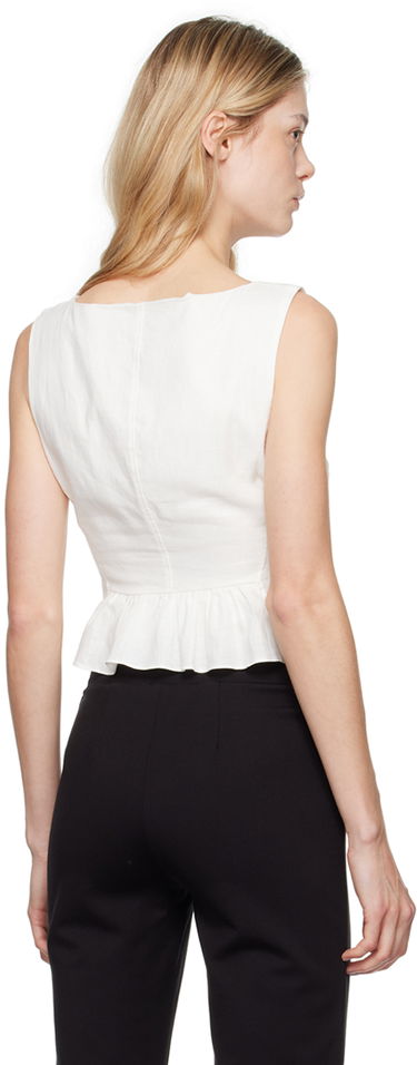 Väst GUIZIO Guizio Adelina Peplum Tank Top Vit | P24109W085, 2