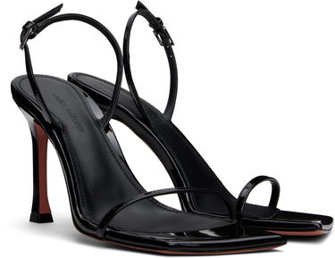 Skovård Amina Muaddi Amina Muaddi Maya Slingback Heeled Sandals Svart | MAYA SLINGBACK PATENT, 3