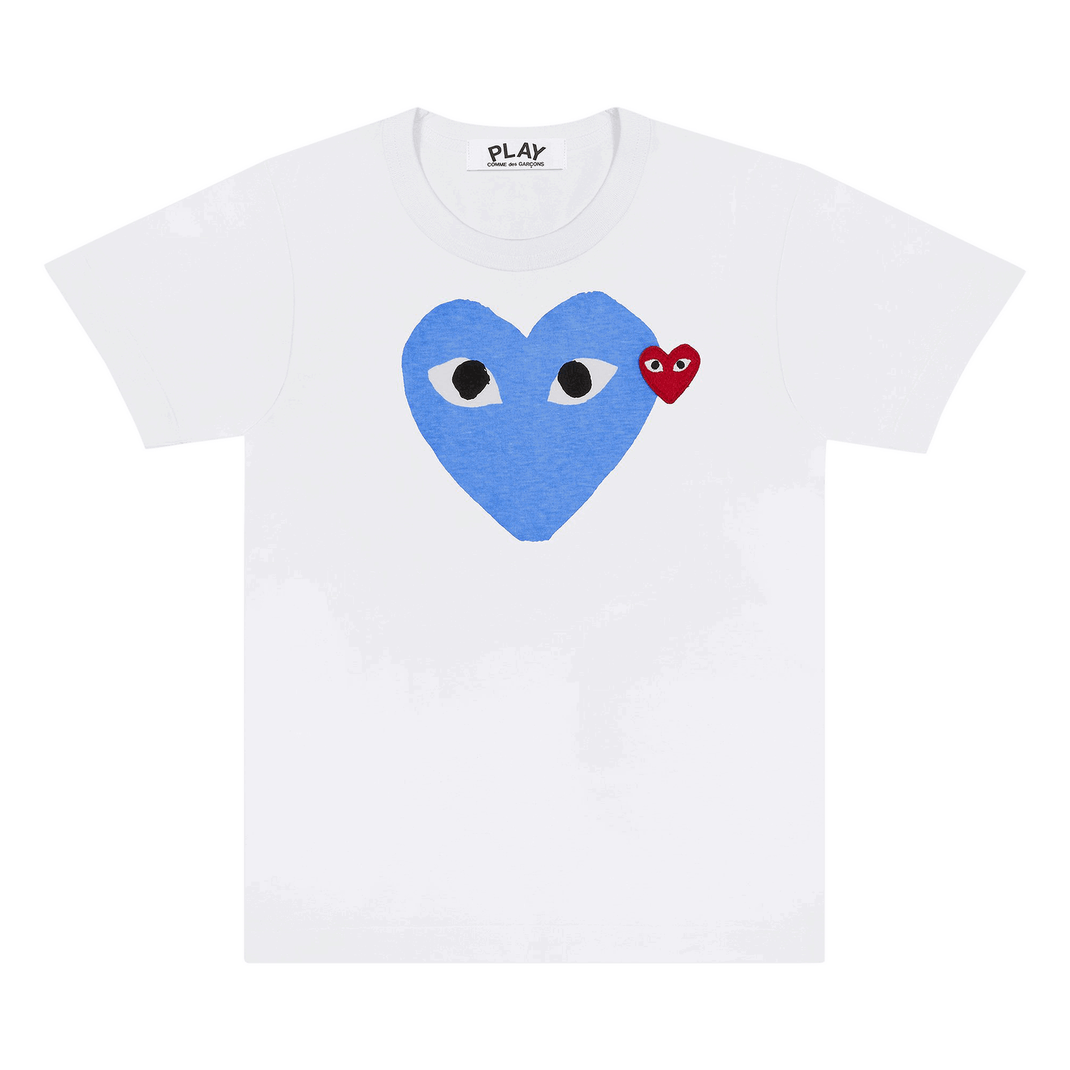T-shirt Comme des Garçons PLAY Red Emblem Heart T-Shirt Vit | AZ T106 051 2, 0