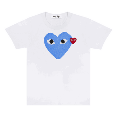 T-shirt Comme des Garçons PLAY Red Emblem Heart T-Shirt Vit | AZ T106 051 2, 0