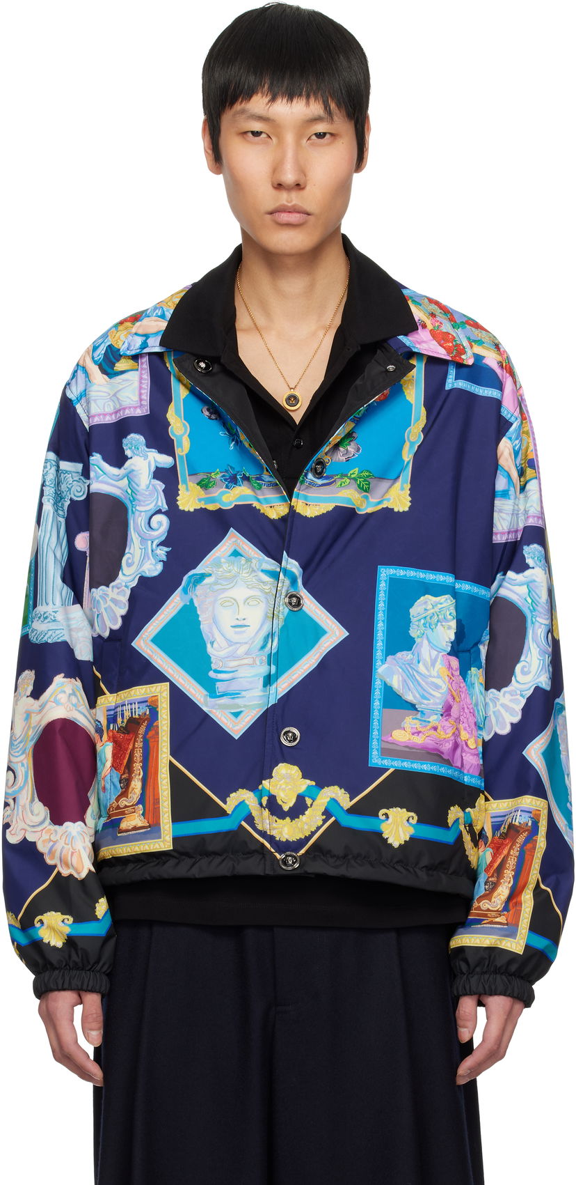Bomberjacka Versace Versace 'Versace Gallery' Reversible Blouson Jacket Flerfärgad | 1018330_1A12970