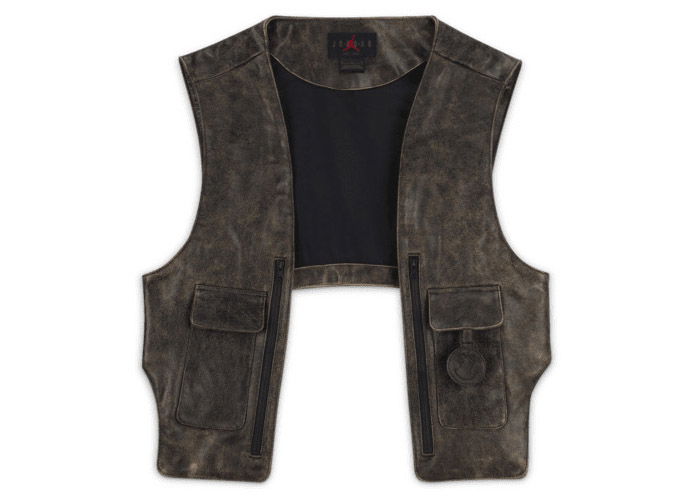 Väst Jordan Jordan x J Balvin Leather Vest Brown/Black Svart | FJ6133-010