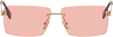 Solglasögon FENDI 'Fendi' Sky Rimless Rectangular Sunglasses Rosa | FE40165U@6032S 840126860030, 0
