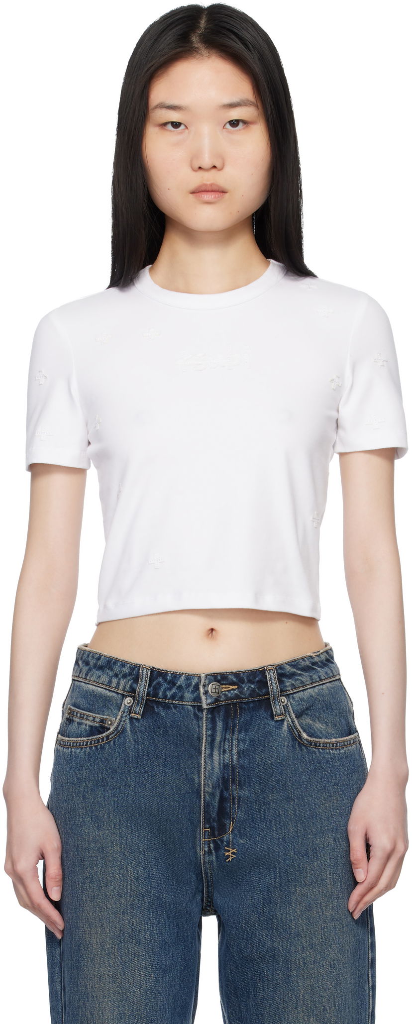 Crop top Ksubi Ksubi 1999 Plus Baby Cropped T-Shirt Vit | WPS25TE012