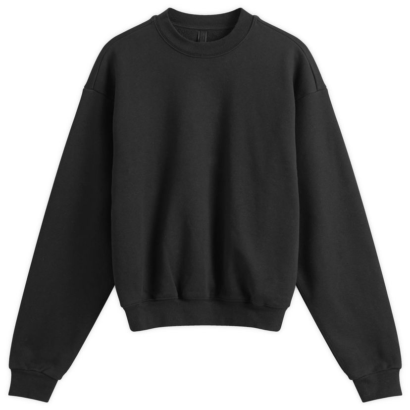 Sweatshirt SKIMS Cotton Fleece Classic Crew Sweat Svart | TP-PLO-4474-ON