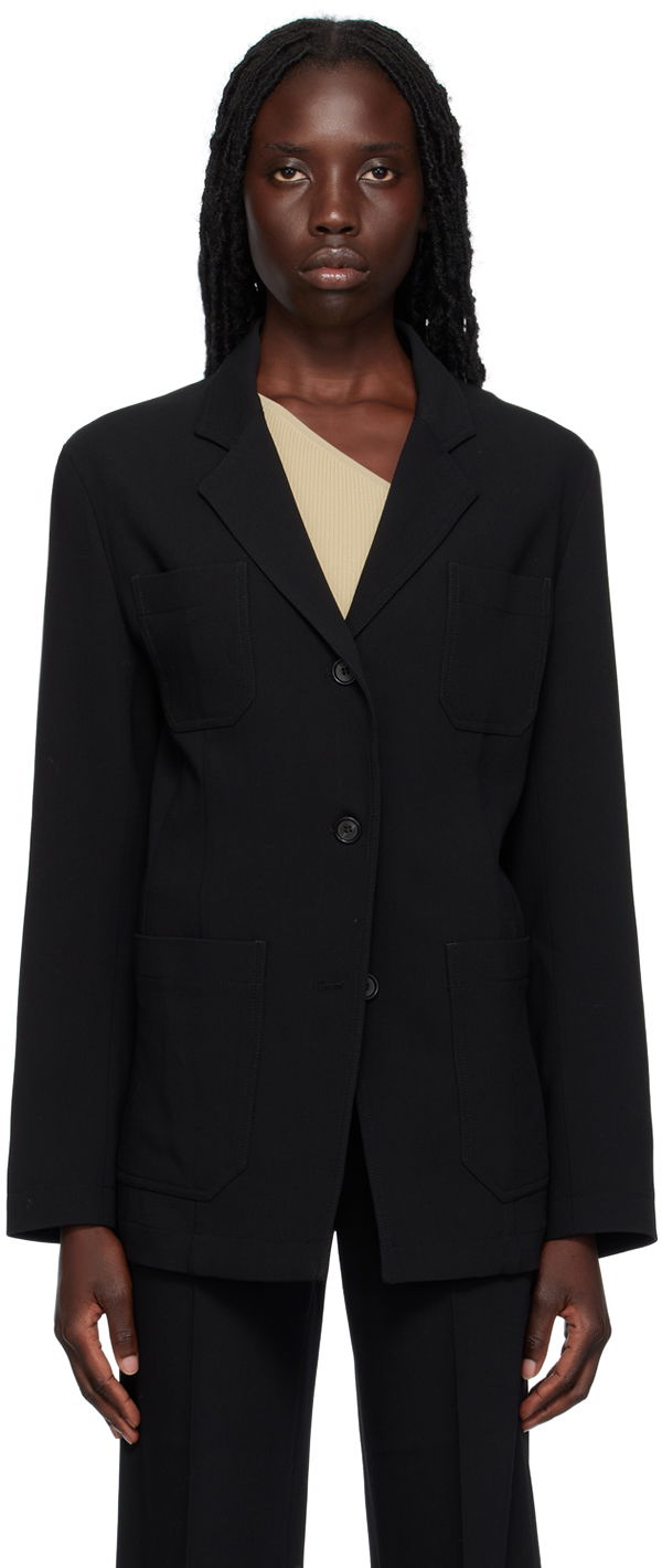 Jacka TOTEME TOTEME Slim Blazer Svart | 233-3011-274