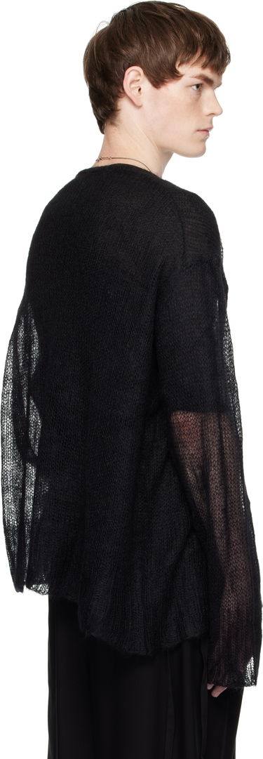Sweater Ann Demeulemeester Ann Demeulemeester Kent Open Neck Sweater Svart | B0012862-KN058-099, 2