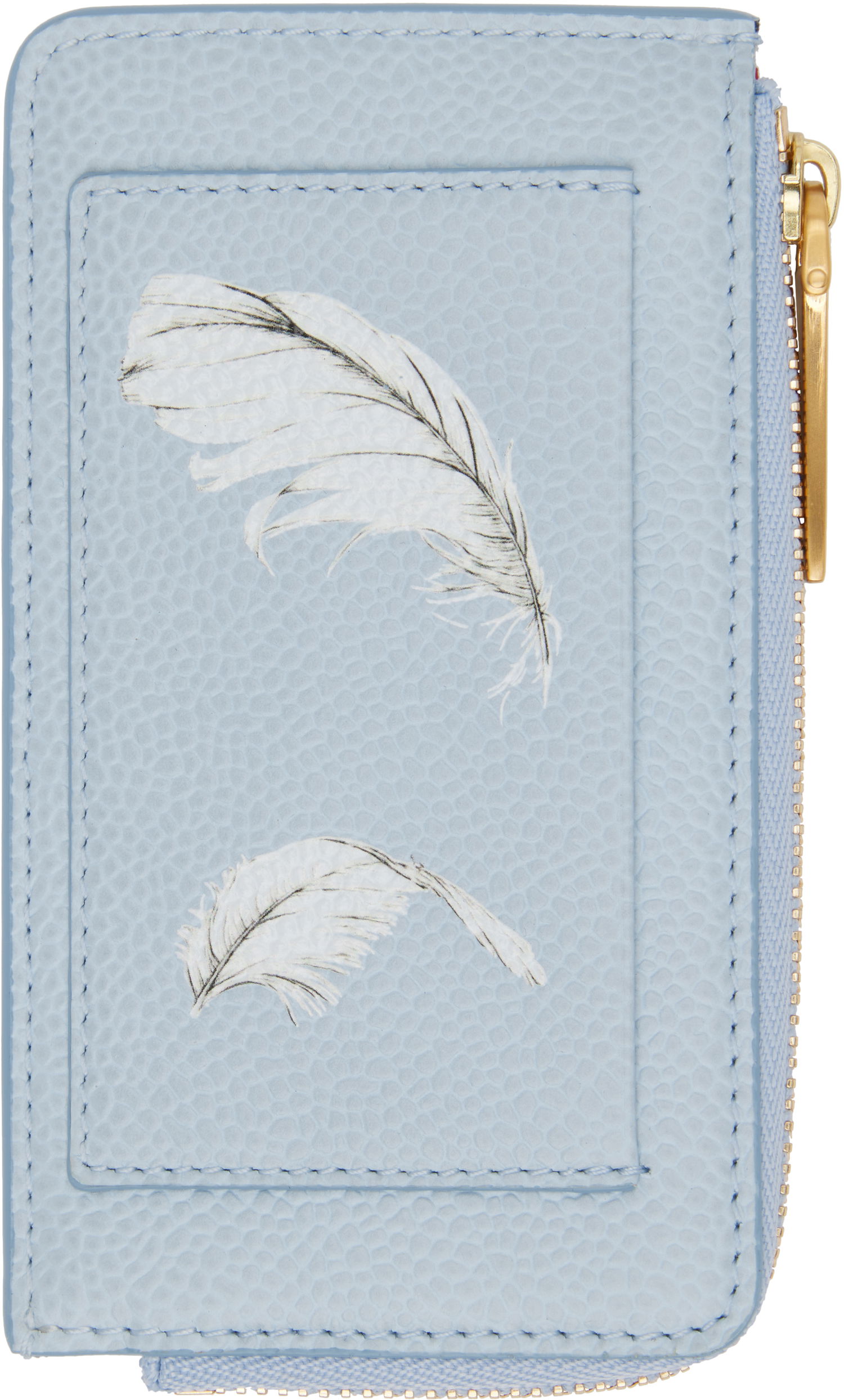 Plånbok Thom Browne Thom Browne Feather Print Zip Coin Purse Blå | UAW006A-E1353, 1
