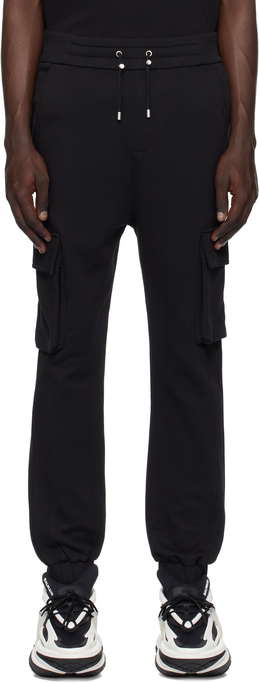 Träningsbyxor Balmain Print Cargo Pants Svart | DH1OB295BC64