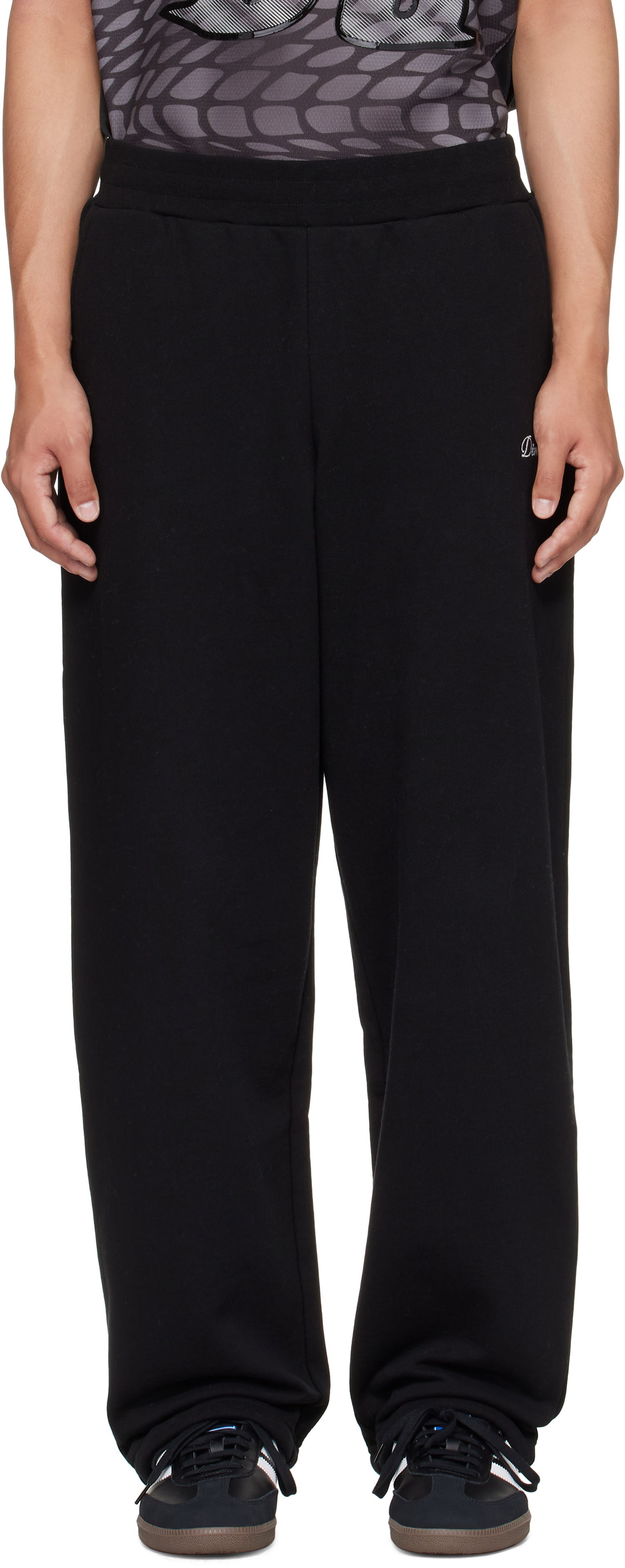 Träningsbyxor Dime Dime Cursive Small Logo Sweatpants Svart | DIMEFA2546BLK, 0