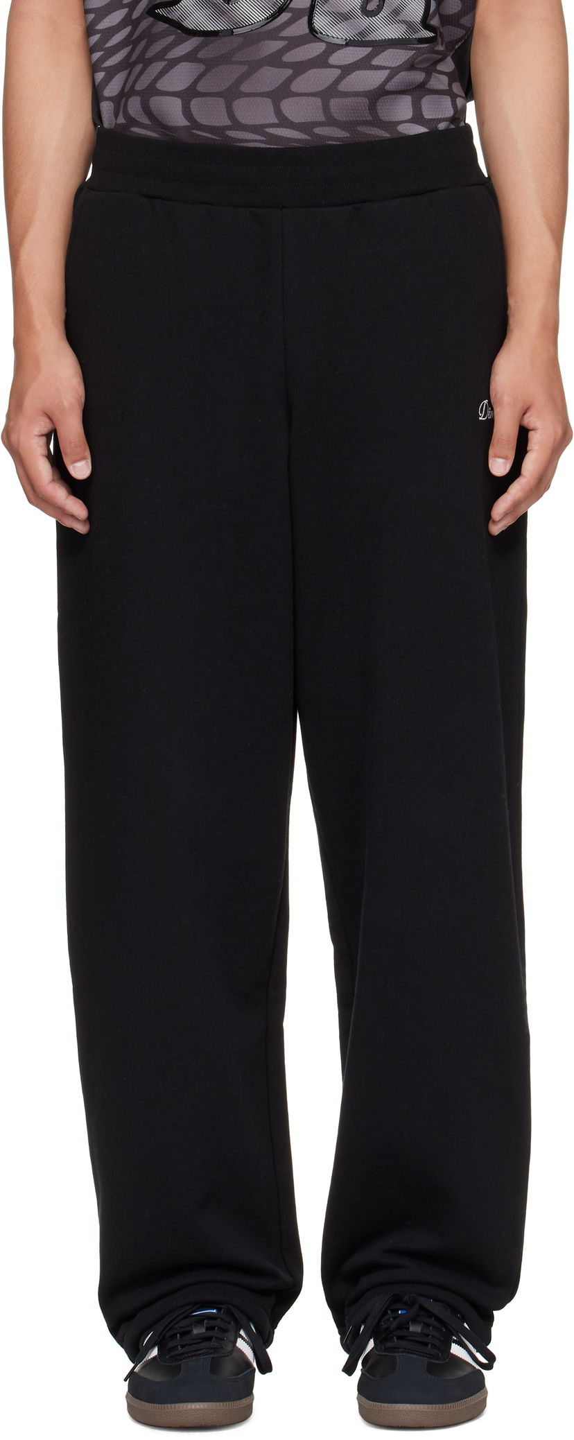 Träningsbyxor Dime Dime Cursive Small Logo Sweatpants Svart | DIMEFA2546BLK