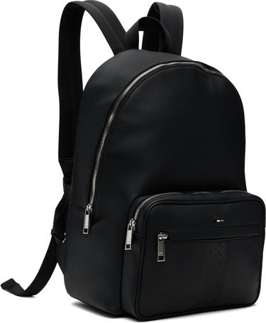 Ryggsäck BOSS BOSS Structured Signature Trims Backpack Svart | 50552610, 1