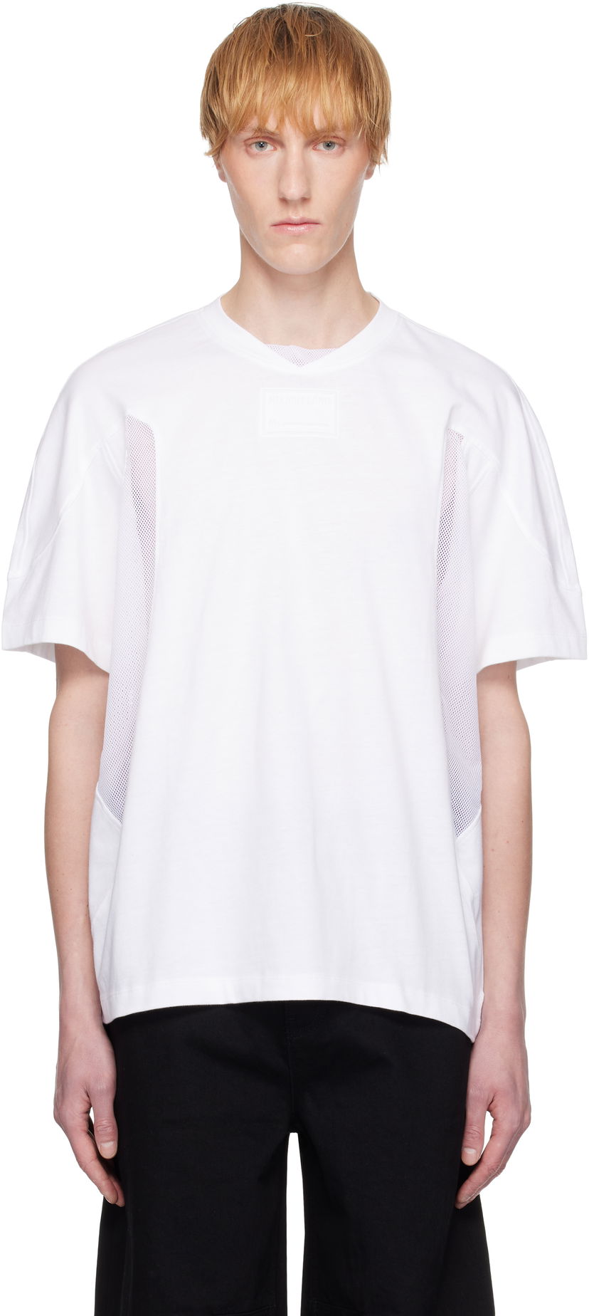 T-shirt Helmut Lang Helmut Lang Sport Mesh Panel T-Shirt Vit | P02HM512