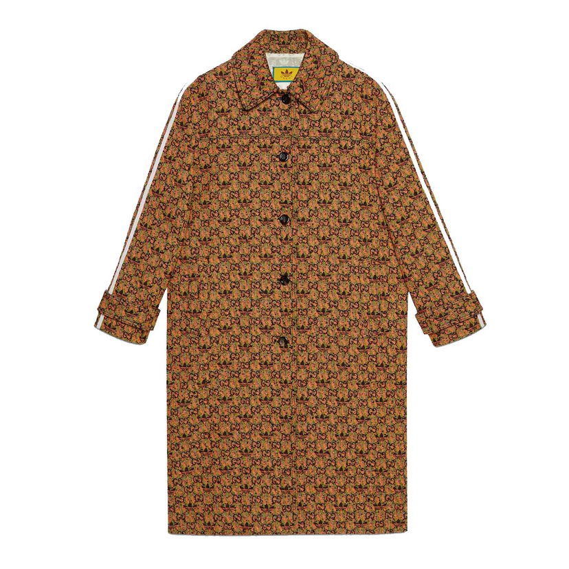 Rockar Gucci adidas x GG Trefoil Coat Black/Orange Brun | 723290 ZAK9A 1043