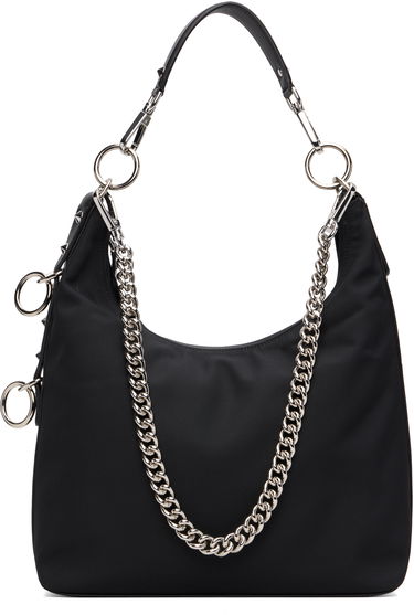 Handväska R13 Small Chain-Link and Studded Hobo Bag Svart | R13WA062-A010, 0