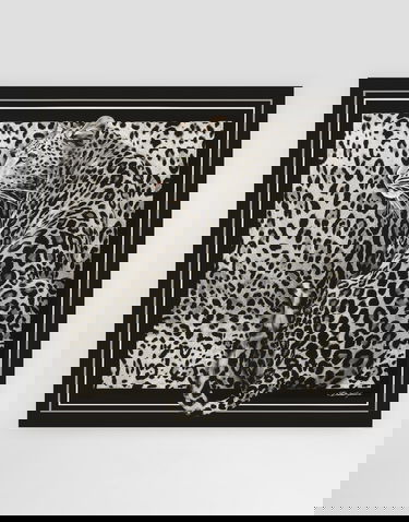 Halsduk Dolce & Gabbana Leopard Silk Twill Foulard Flerfärgad | FN090RGDCUVHI5LD, 2
