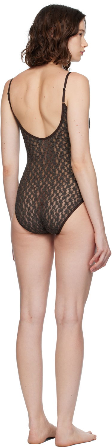Kropp Baserange Baserange Musial Semi-Sheer Bodysuit Brun | ONMU-LA-SU25, 2