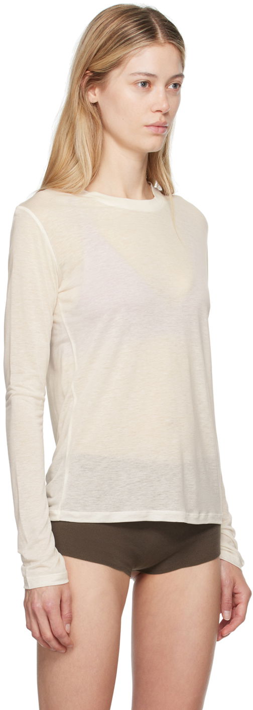 T-shirt Baserange Off-White Bamboo Lyocell Long Sleeve T-Shirt Beige | TOLS-BL-000, 1