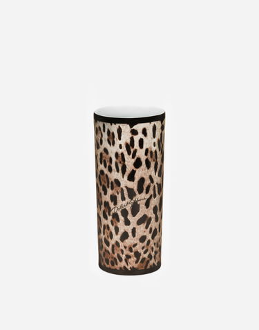 Heminredning Dolce & Gabbana Dolce & Gabbana Leopard Print Cylindrical Porcelain Vase Onesize Flerfärgad | TCC196TCAMWUL003, 1