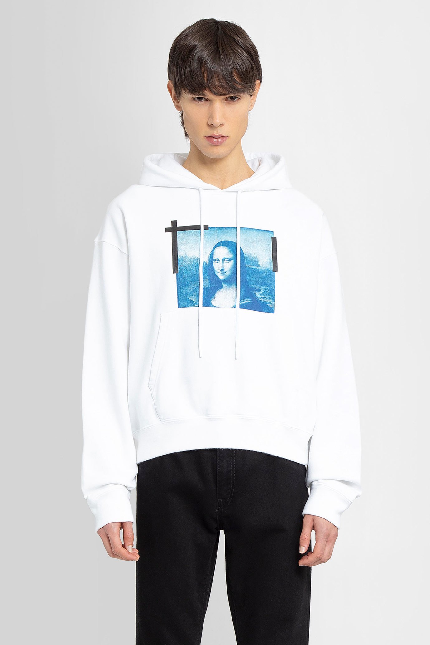 Sweatshirt Off-White Monalisa Over Hoodie Vit | OMBB037C99FLE0050145, 0