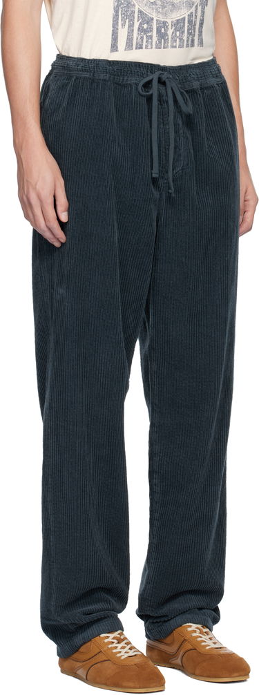 Byxor ISABEL MARANT Nirlen Corduroy Drawstring Trousers Mörkblå | 24HPA0468HA-B4G03H, 1